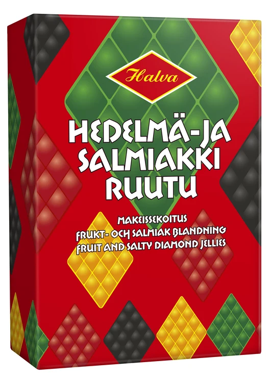Halva Hedelmä- ja salmiakkiruutusekoitus 240g