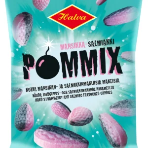 Halva Pommix mansikka-salmiakki 100g