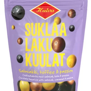 Halva Suklaalakukuulat salmiakki, toffee & passion 125g
