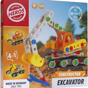 Heros rakennussarja Constructor Kaivinkone 170 osaa