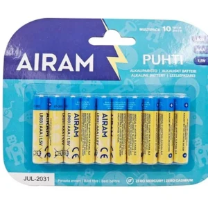 Airam Puhti alkaliparisto AAA 10 kpl