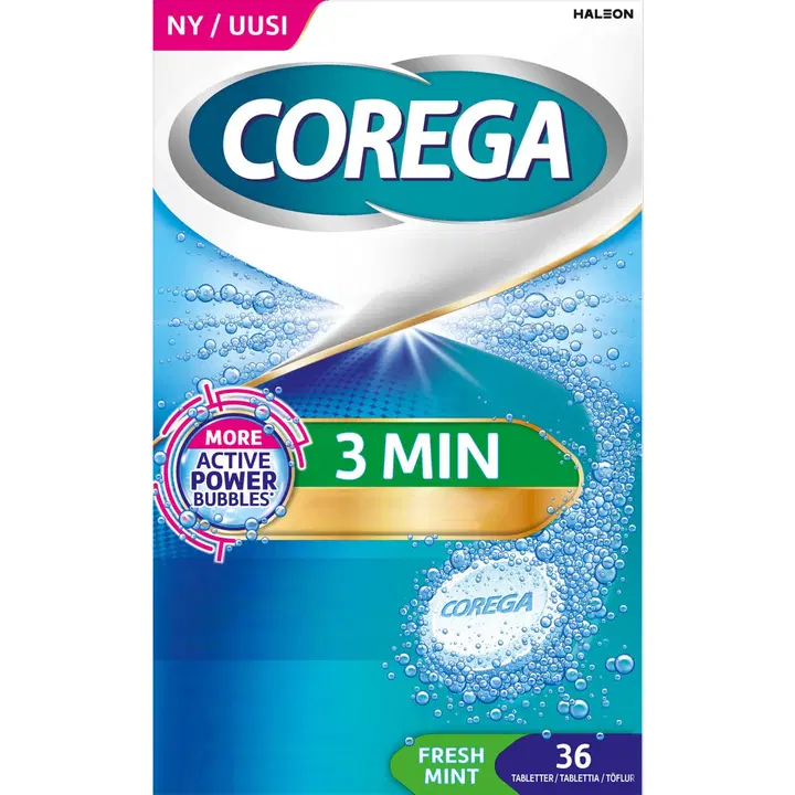 Corega Tabs puhdistustabletti 3min 36kpl