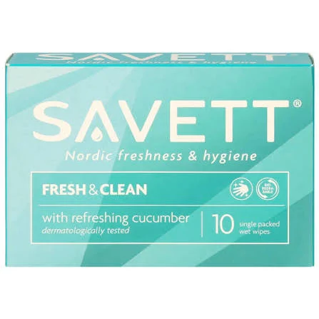 Savett Fresh & Clean kosteuspyyhe 10kpl
