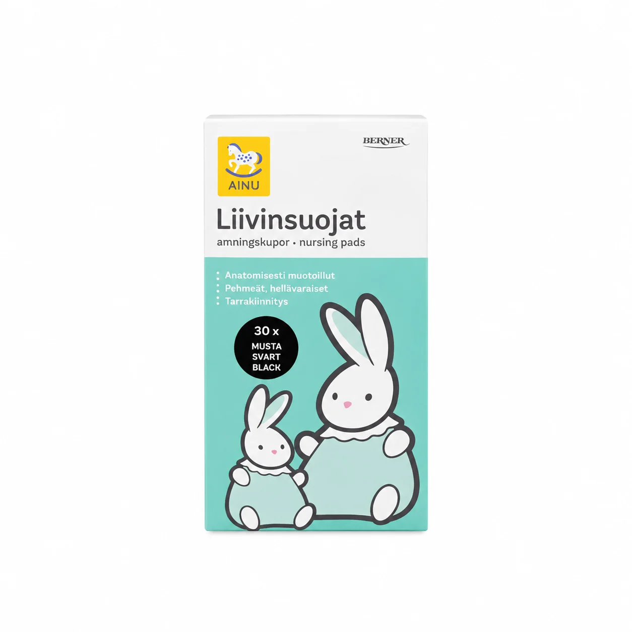 Ainu Liivinsuojat Musta 30kpl