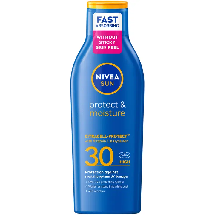 NIVEA SUN sk30 Protect & Moisture Sun Lotion -aurinkosuojaemulsio 200ml
