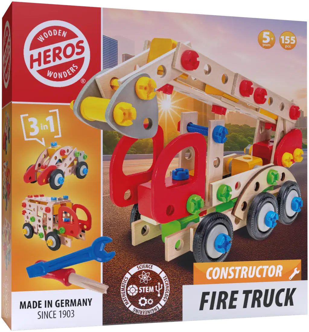 Heros rakennussarja Constructor Paloauto 155 osaa