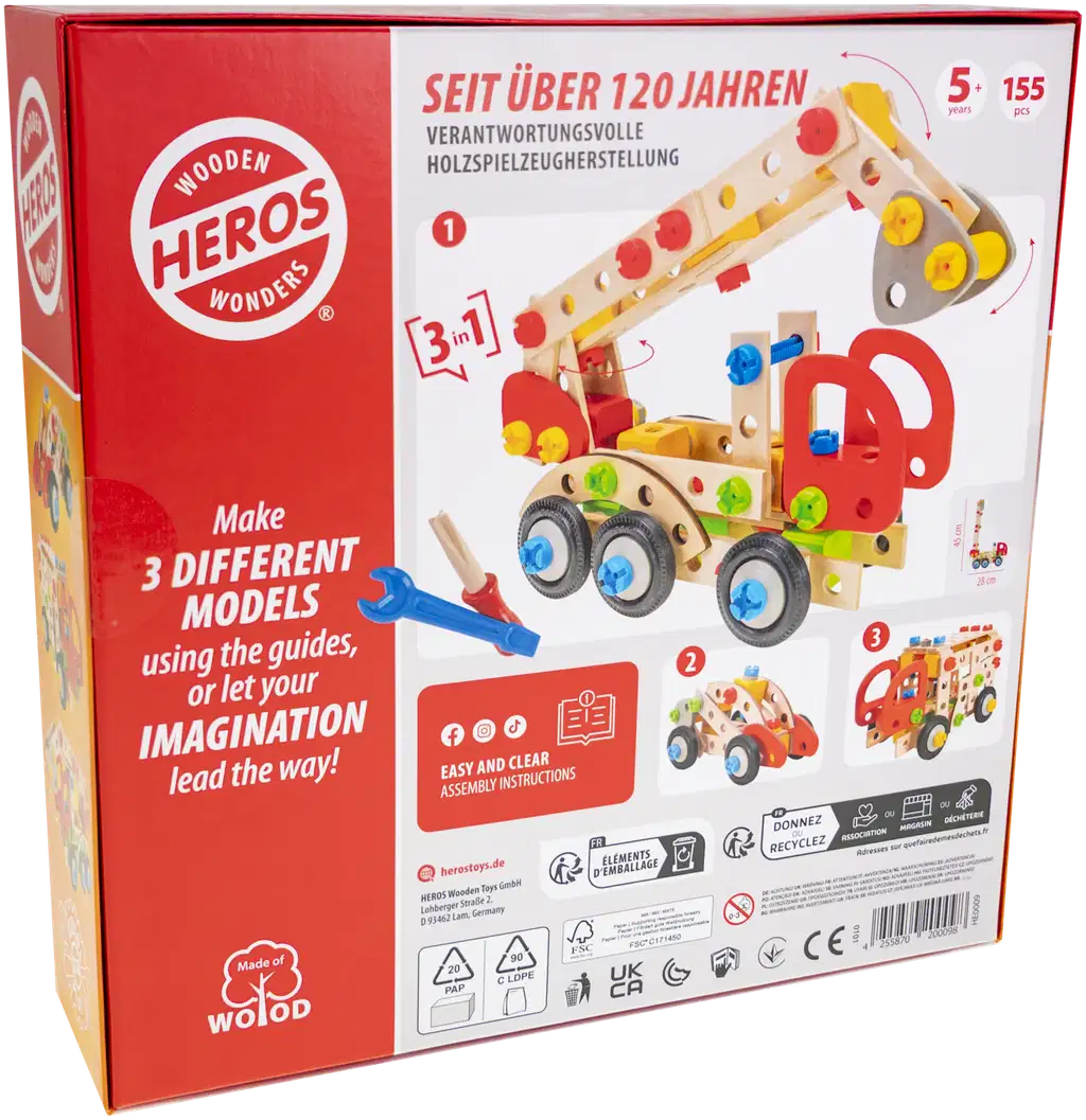 Heros rakennussarja Constructor Paloauto 155 osaa - Image 6