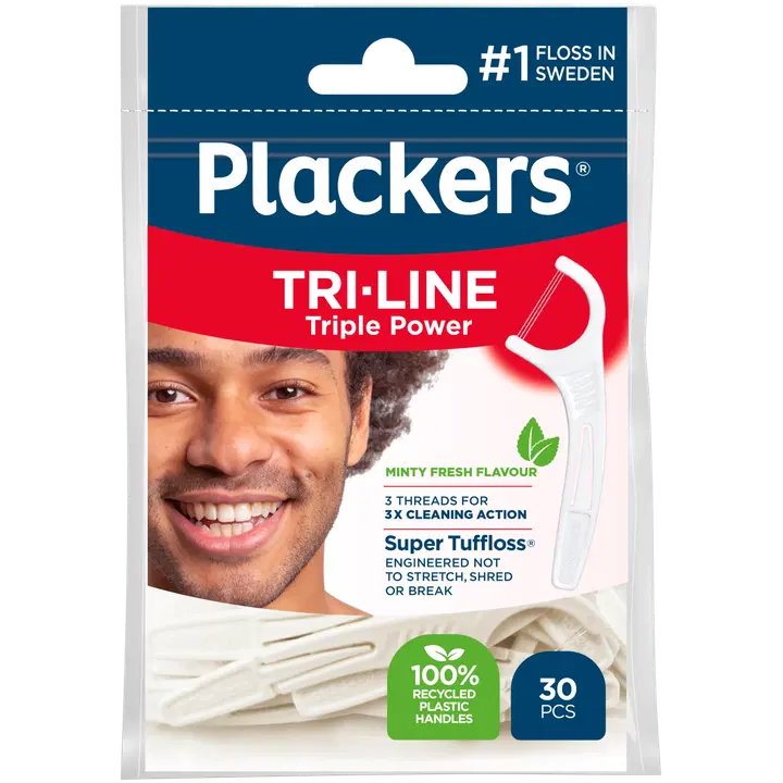 Plackers hammaslankain Tri-line 30kpl