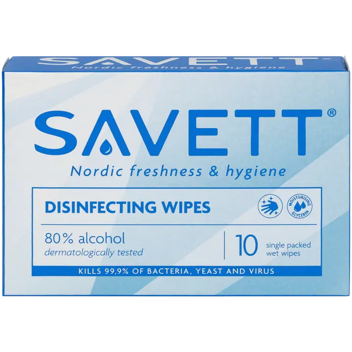 Savett Disingfecting Wipes kosteuspyyhe 10kpl