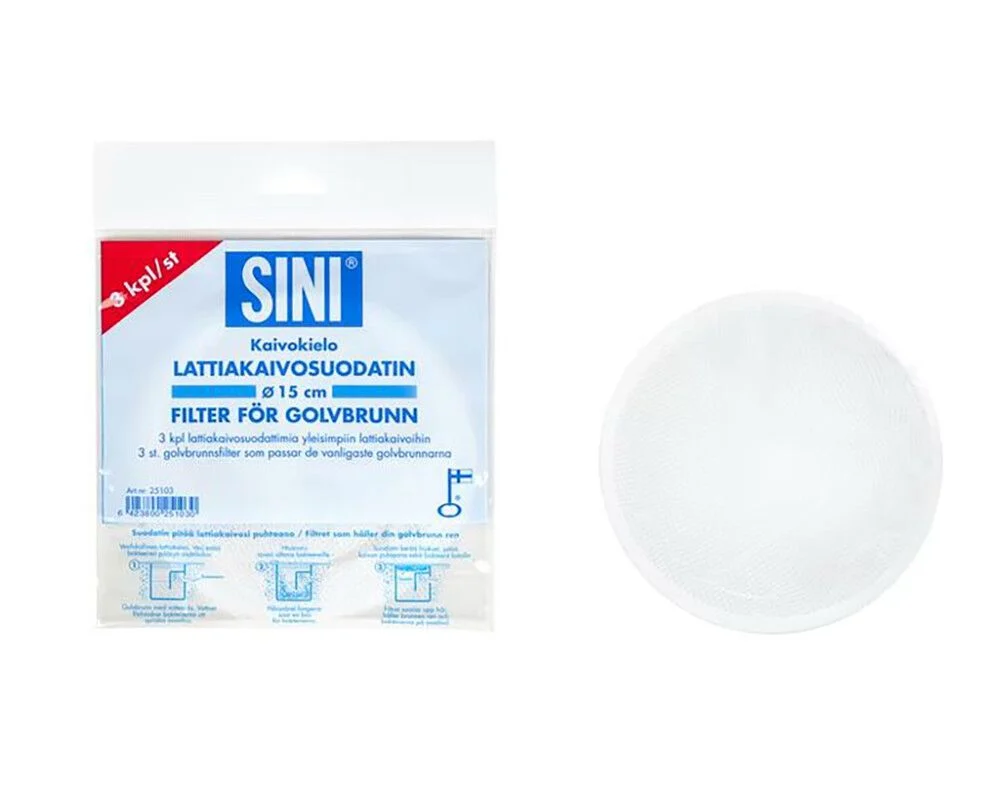 SINI Lattiakaivosuodatin 3 kpl Ø 15 cm