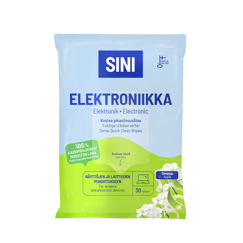 SINI Elektroniikkaliina kostea, omena 30kpl
