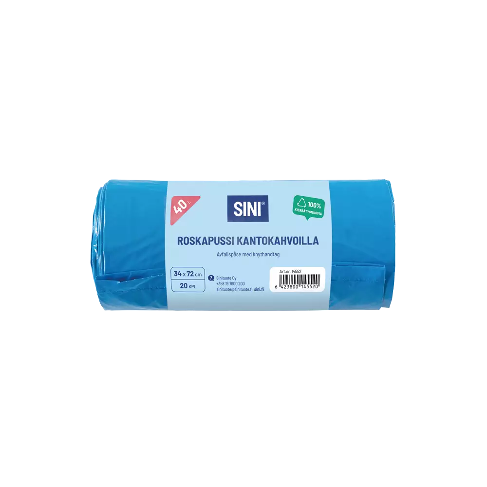 SINI Roskapussi 40l kantokahvoilla 20kpl